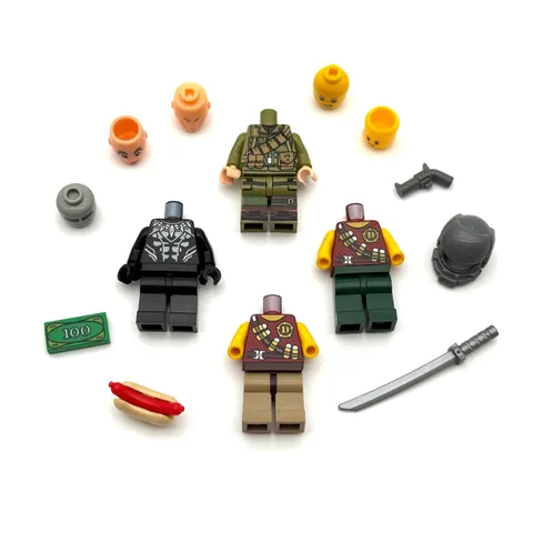 Lego Minifigure Lot Black Panther Marvel Dino Soldier WWII Custom Parts