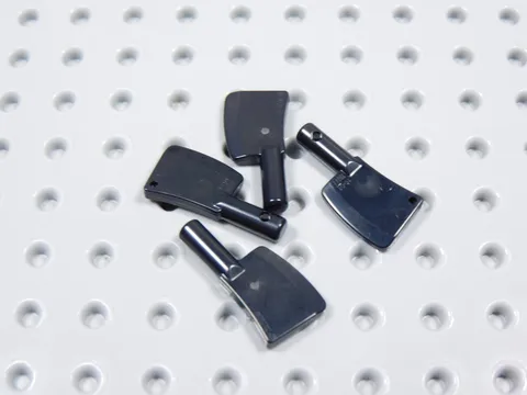 LEGO Lot of 4 Black Meat Cleavers Knife Accessory Minifig BT