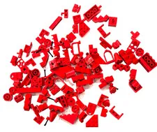 LEGO Red Bulk Lot Specialty Pieces Parts Curves Hinges Plates Slopes MOC Craftin