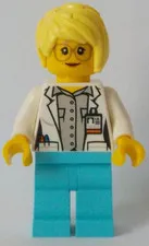 LEGO: White Shirt Name Tag Glasses (cty0901)