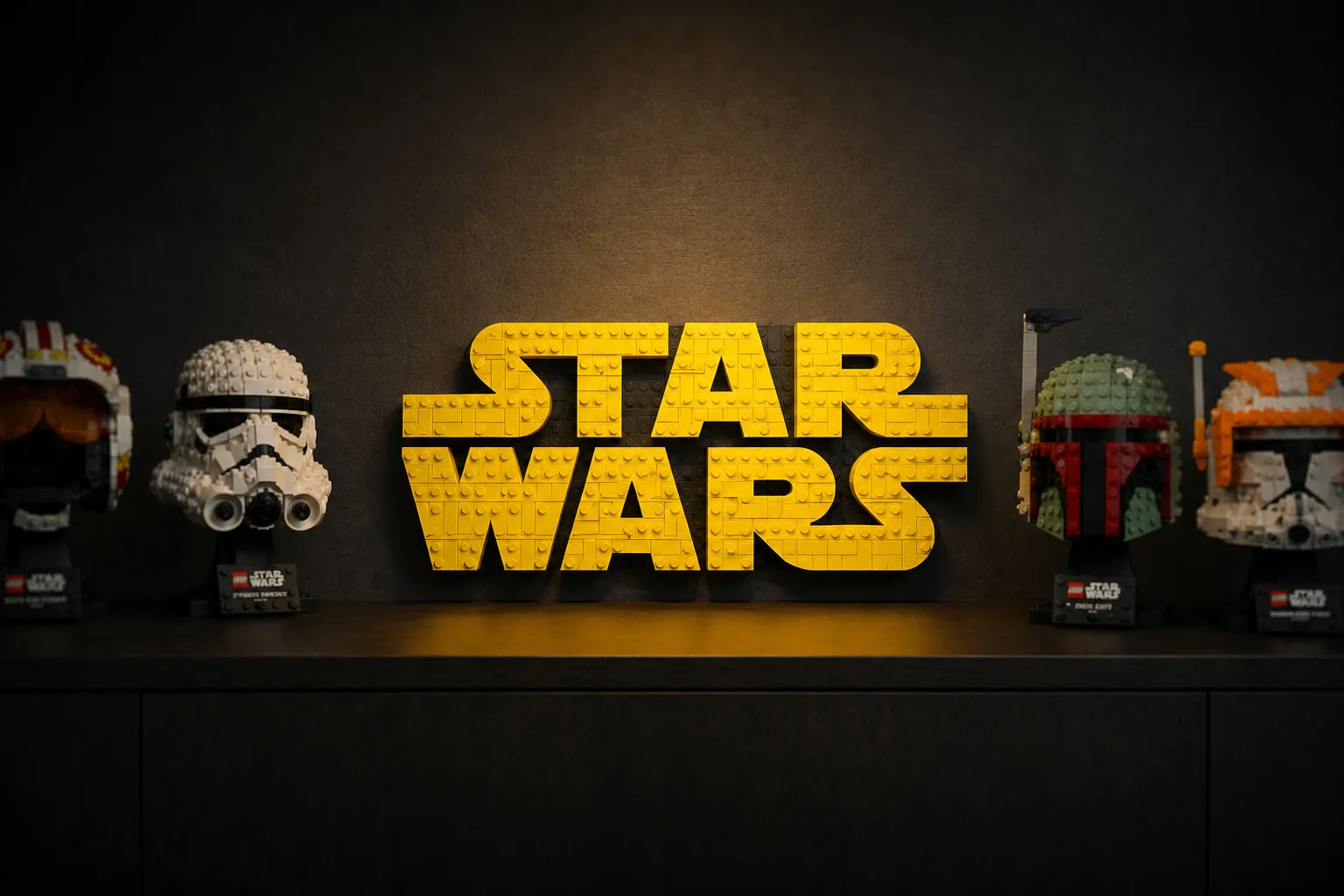 Invisible Wall Mount Bracket for LEGO Star Wars Logo Set 75407 Floating Display