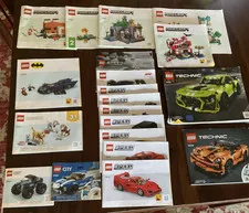 Lego Instruction Manuals Lot of 21: Speed Champions, Mindcraft, City, Technic..