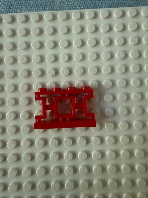 LEGO NEW Red Fence Gate 1x4x2 Lattice Part 3186 - Genuine LEGO Piece
