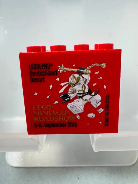 Lego Collectible Brick Custom Brick 2x4x3 Red Ninjago Roadshow 2015