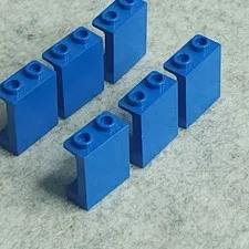 LEGO 87552 Panel 1 x 2 x 2 with Side Supports Hollow Studs Blue x6