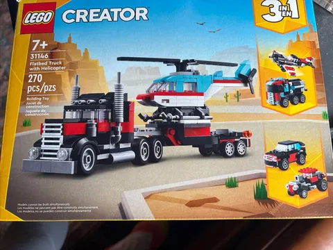 LEGO Creator 3 in 1 Flatbed Truck Helicopter 31146 Used Complete