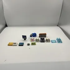 LEGO Lot of 14 Control Panels Bricks Printed Pattern Space Computer Transparent