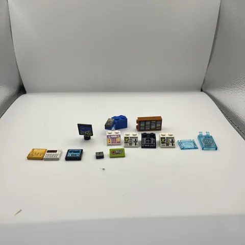 LEGO Lot of 14 Control Panels Bricks Printed Pattern Space Computer Transparent