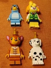 4 Lot Lego Animal Crossing Dog Minifigures Bluey Isabelle Fauna Dalmatian