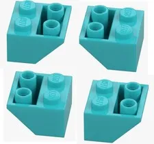 LEGO ® 4x slope negative 2x2 medium azure light blue 3660 6070756 inverted slope