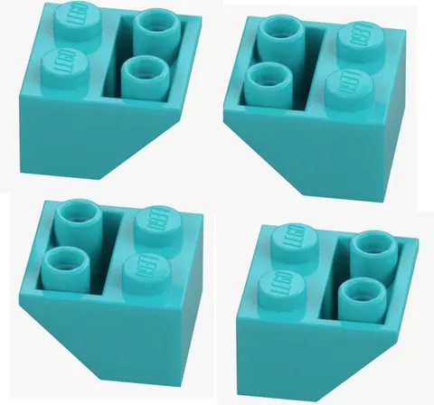 LEGO ® 4x slope negative 2x2 medium azure light blue 3660 6070756 inverted slope