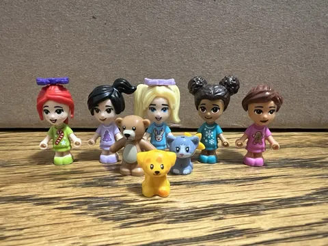LEGO Friends Micro Doll Mini Figure lot x5 w/ x3 animals