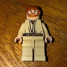 LEGO Star Wars Obi-Wan Kenobi Minifigure Tan Outfit Red Hair Beard