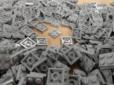 Lego 100 New Light Bluish Gray 2x2 Plate 3022 Building Blocks Parts