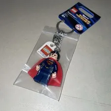 New Lego Super Heroes Superman Minifigure Keychain 850813