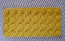 LEGO 1x Plate 4x8 Flat Ref 3035 Yellow