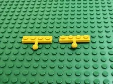 1995 LEGO Yellow Modified Plates 1 x 4 with Tow Ball (2 PCS) 6649 #3184