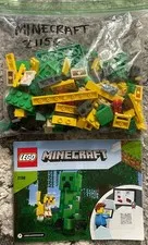 LEGO Minecraft BigFig Creeper and Ocelot 21156 Manual Instructions Bagged Used