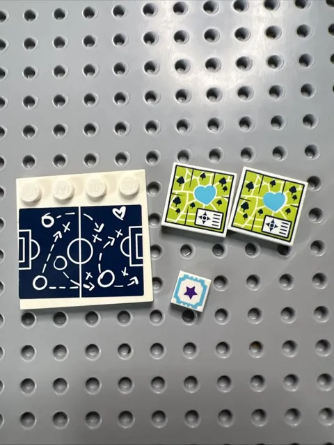 LEGO Friends 41330 Stephanie’s Soccer Practice Parts Lot of 4 Replacement Tile