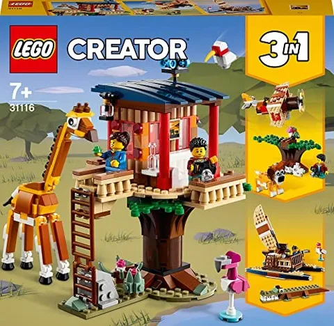 LEGO Creator 3in1 Safari Tree House 31116 Biplane Catamaran Ship Bricks Toy