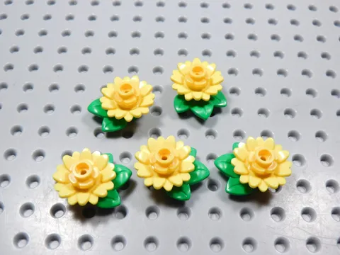 LEGO Lot of 5 Yellow Flowers Plants Minifig BU