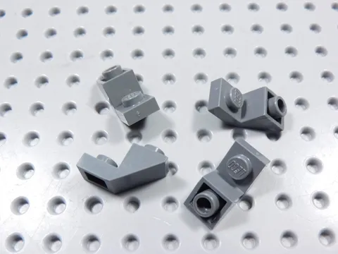 LEGO Lot of 4 Dark Bluish Gray 2x1 Inverted Slopes w/ Cutout BD