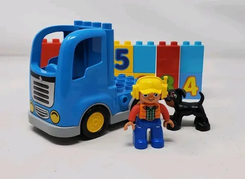 Lego Duplo Truck Man Dog Blocks Lot