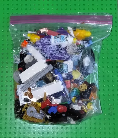 LEGO Bulk Lot Mixed Parts & Pieces, Multicolor Plastic Bricks in Bag