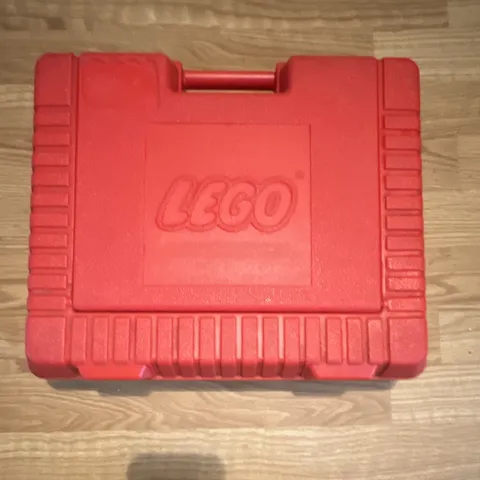 Vintage Lego Red Plastic Storage Container Case Carring Box 15x12x4 1985 1980s 