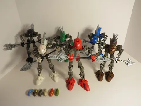 Lego Bionicle Set of 6 Rahkshi Complete with Kraata 8587-8592