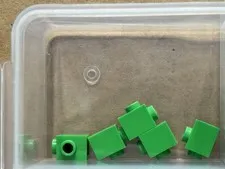 LEGO Parts - Bright Green Brick 1 x 1 with Stud on Side - No 87087 - QTY 5