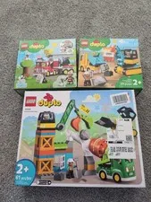 Duplo Construction Sets 10990 10969 10931 With Boxes Manuals Firetruck 
