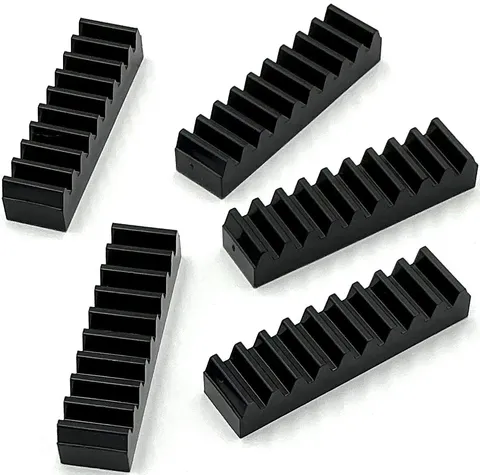 Lego 5 New Black Technic Gear Racks 1 x 4 Parts
