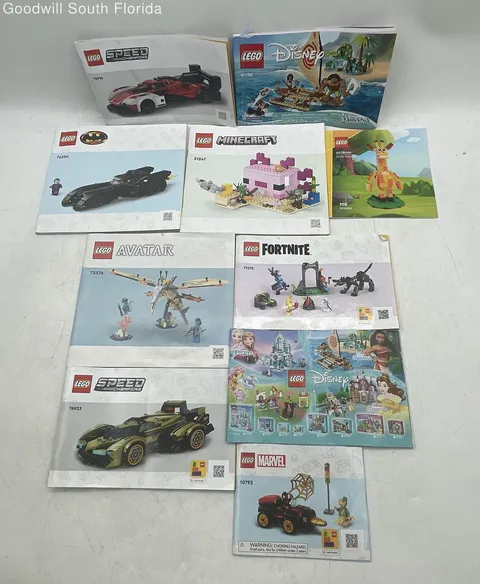 Lot Of 10 Pcs Assorted Lego Mixed Variety Booklet Instructions Manuals