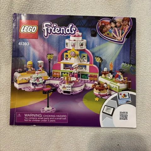 Lego Friends Baking Competition Instruction Manual ONLY Set #41393