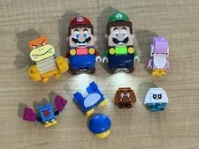 Lego Super Mario Lot - Mario, Luigi, Goomba, Boom Boom, Swoop. TESTED/FUNCTIONAL