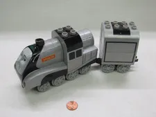 LEGO Duplo THOMAS & FRIENDS SPENCER SILVER ENGINE & TENDER Vintage RAILROAD #2