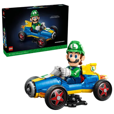 LEGO Mario Kart - Luigi & Mach 8 - Building Set for Adults, Ages 18+ - Nintendo 