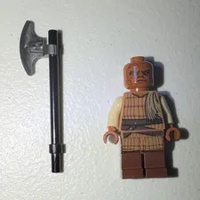 LEGO Star Wars Jabba Palace Guard w/ Axe Accessory, Brown/Tan Outfit Pre-Used