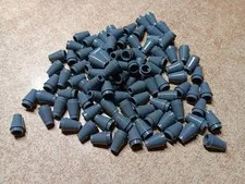 LEGO BULK LOT OF 100 DARK BLUISH GRAY 1X1 ROUND BRICKS CONES #4589
