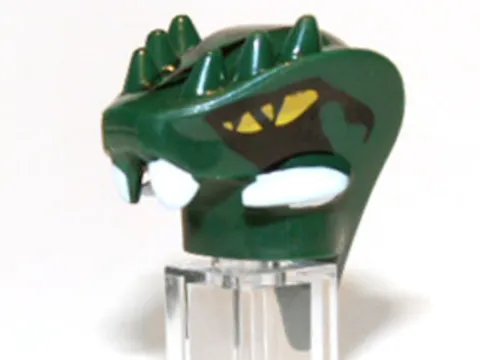 LEGO® Part 98146pb01 - Minifigure, Head, Modified Snake with Horns (Lizaru)