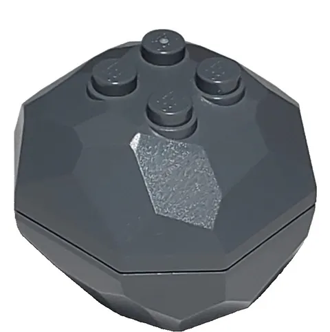 Lego Rock 30294c01 Dark Bluish Gray 4x4 Octagonal Boulder 30293 30294