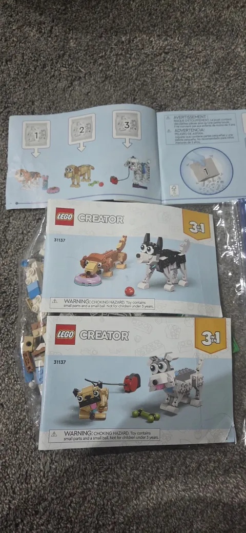 LEGO Creator 3in1 Illustrated Instruction Manual Booklets 31137 EN/FR/ES