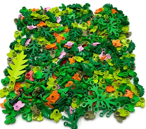 Lego Huge Lot of  New Green Tree Pieces Bushes Foliage Forest Parts