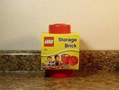 LEGO Round Stackable Storage Brick With 1 Knob #4030 Red NEW