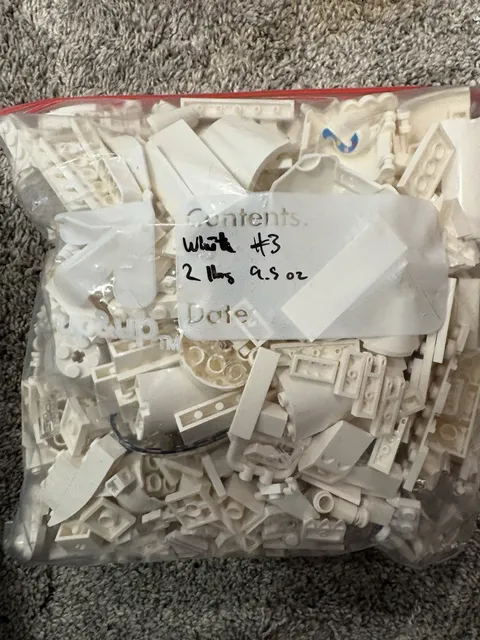 LEGO White Plastic Bricks & Pieces Bulk Lot Parts  8 lbs