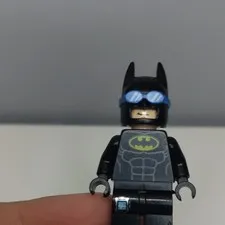 LEGO Batman Minifigure Mixed Matched Parts Blue Goggles Printed Legs No Belt