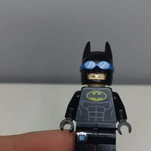 LEGO Batman Minifigure Mixed Matched Parts Blue Goggles Printed Legs No Belt