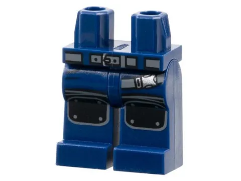 LEGO® Part 970c00pb0831 - Hips and Legs with Dark Bluish Gray Belt