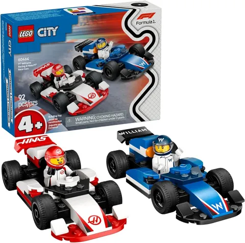 LEGO City F1 Williams Racing & Haas F1 Race Car Toys - Car Building Set (60464)™